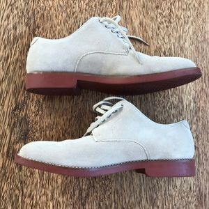 Lands’ End Tan Suede Oxfords, Size 10.5